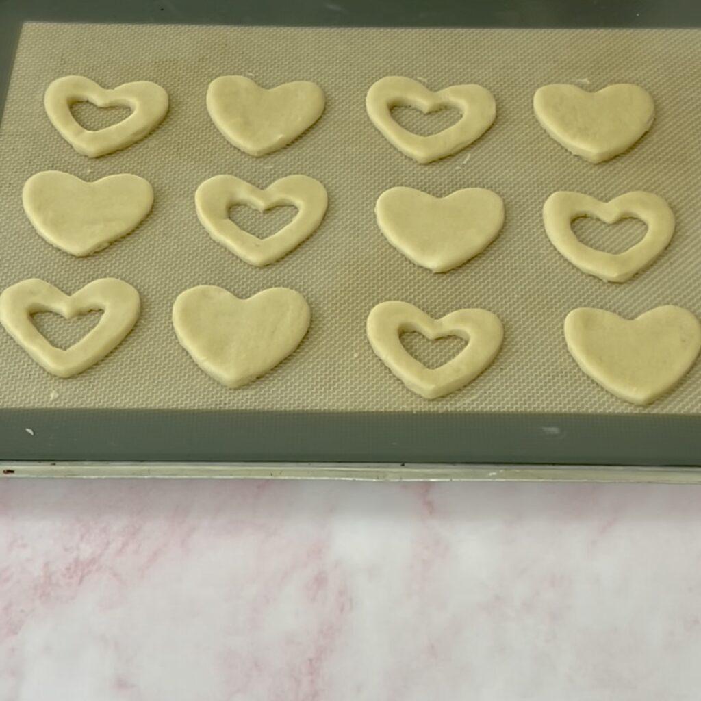 galletas en forma de corazón